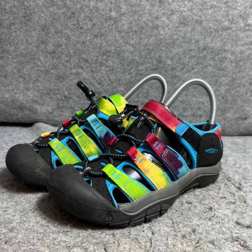 Keen Newport H2 Kids Tie Dye Black Sport Sandals Water Shoes Youth Size 4